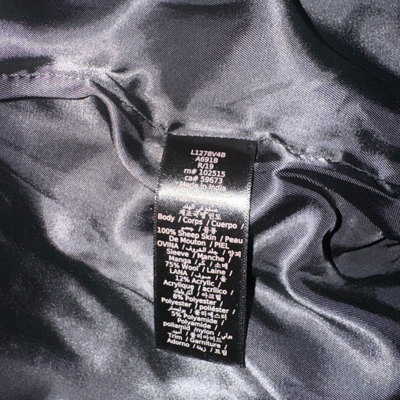 John Varvatos leather and wool baseball jacket - Picture 6 of 7